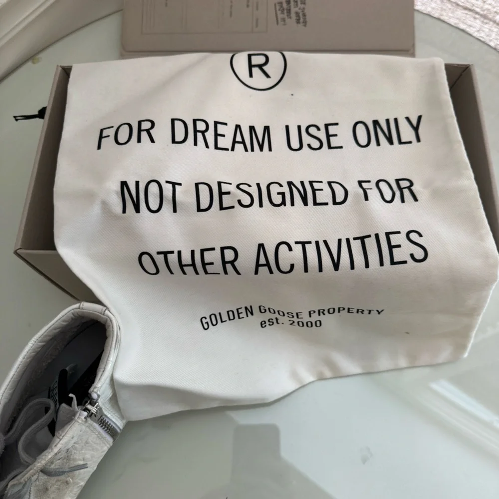 Golden Goose White Patchwork Slide Sneakers - Picture 9 of 9